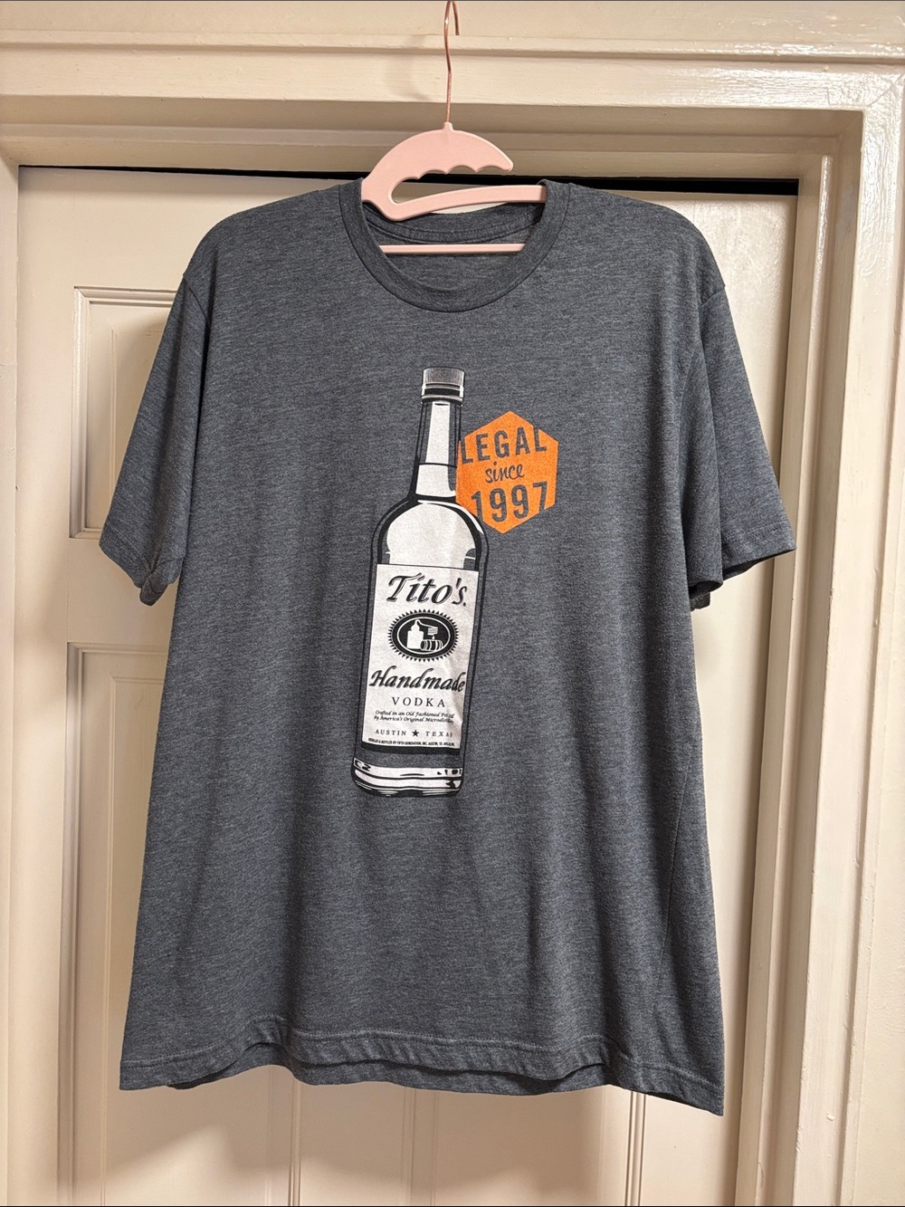 Handmade Vodka Graphic Tee - Gray